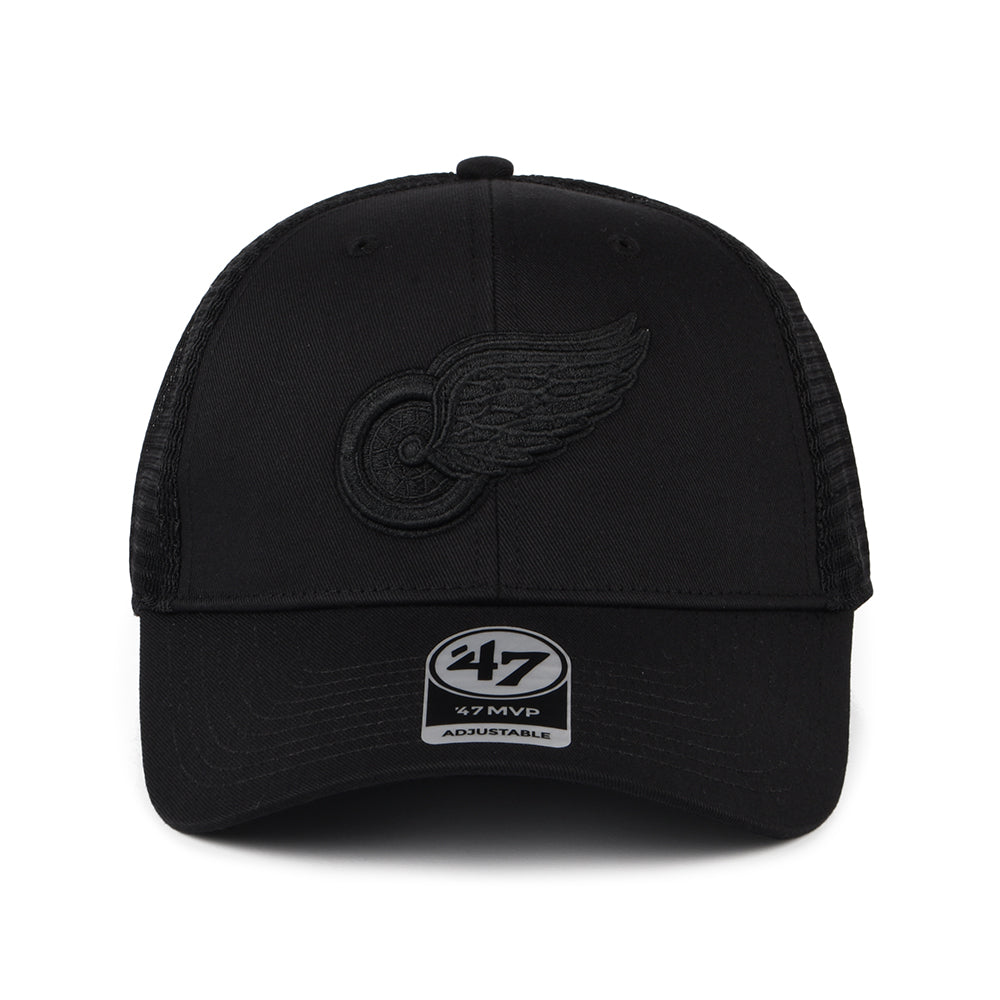 Gorra Trucker NHL Branson MVP Detroit Red Wings de 47 Brand - Negro sobre Negro