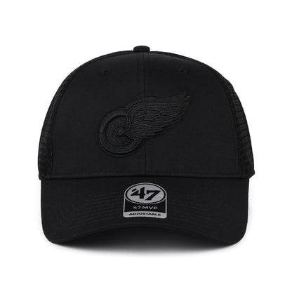 Gorra Trucker NHL Branson MVP Detroit Red Wings de 47 Brand - Negro sobre Negro
