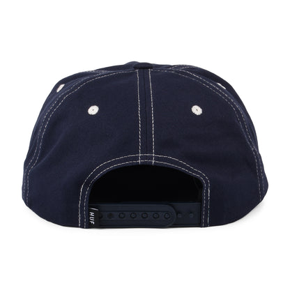 Gorra Snapback Triple Triangle sin estructurar de HUF - Azul Marino-Blanco