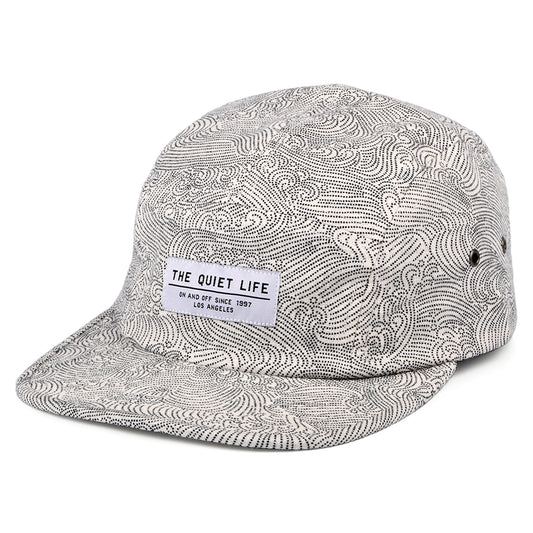 Gorra 5 paneles Waves de algodón de The Quiet Life - Blanco-Negro