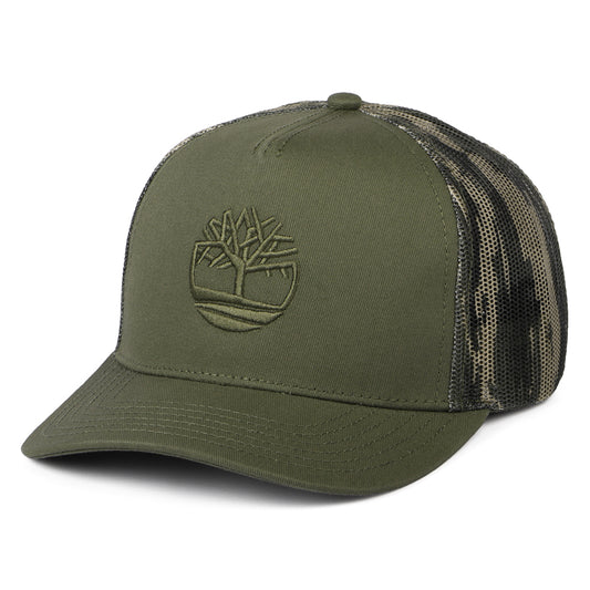 Gorra Trucker Camuflaje en malla impreso de Timberland - Verde Oliva