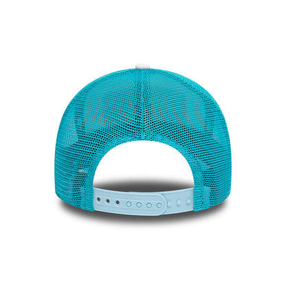 Gorra Trucker A-Frame de New Era - Blanco-Azul Claro