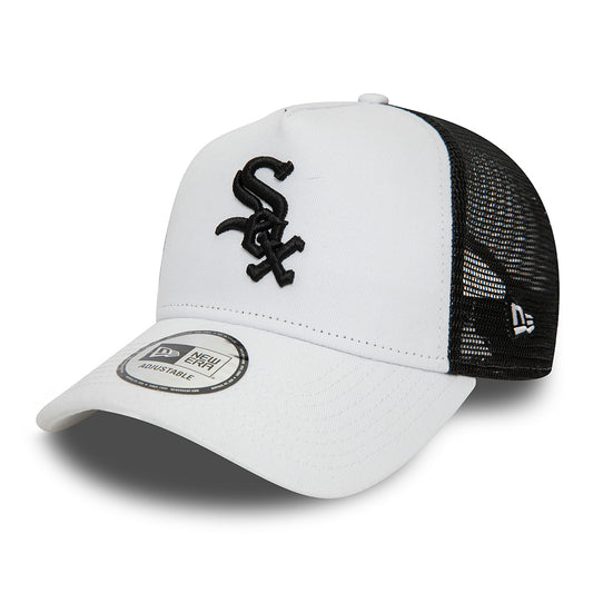 Gorra Trucker A-Frame MLB League Essential Chicago White Sox de New Era - Blanco-Negro