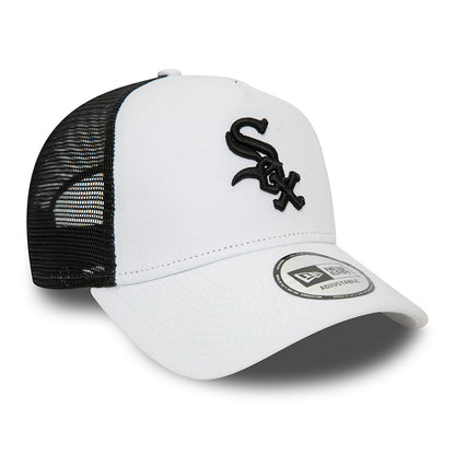 Gorra Trucker A-Frame MLB League Essential Chicago White Sox de New Era - Blanco-Negro