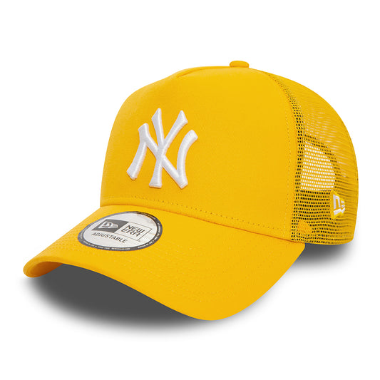 Gorra Trucker A-Frame MLB League Essential New York Yankees de New Era - Amarillo-Blanco