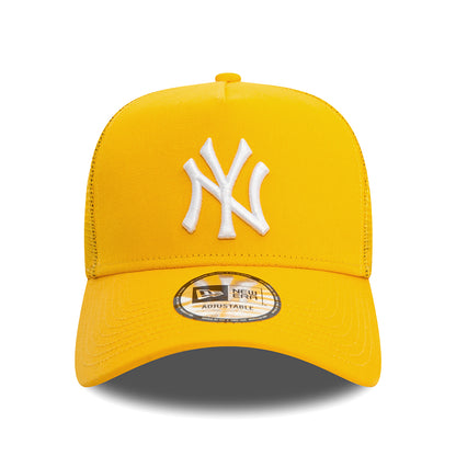 Gorra Trucker A-Frame MLB League Essential New York Yankees de New Era - Amarillo-Blanco