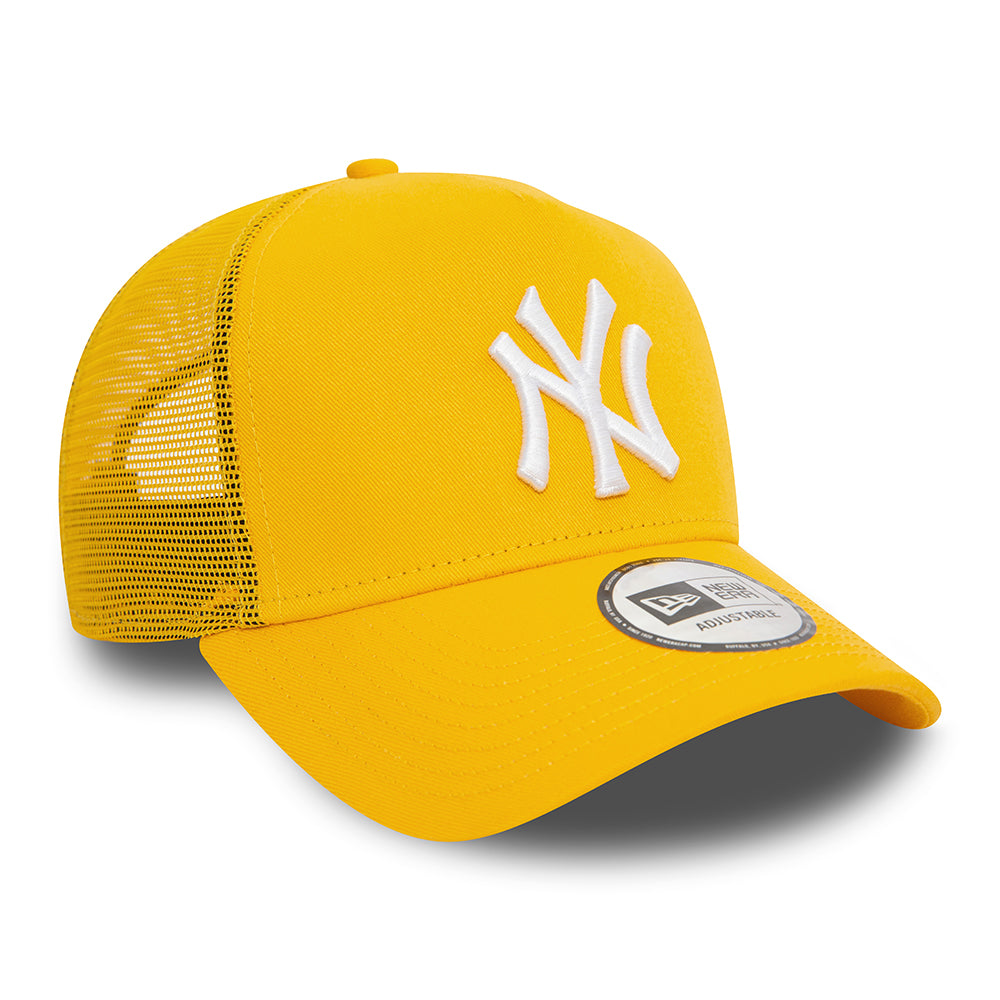 Gorra Trucker A-Frame MLB League Essential New York Yankees de New Era - Amarillo-Blanco