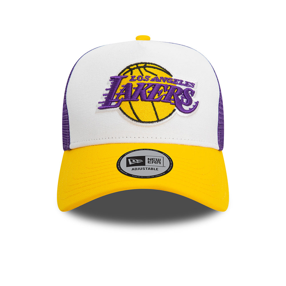 Gorra Trucker A-Frame NBA Rear Arch L.A. Lakers de Patagonia - Blanco-Amarillo-Morado