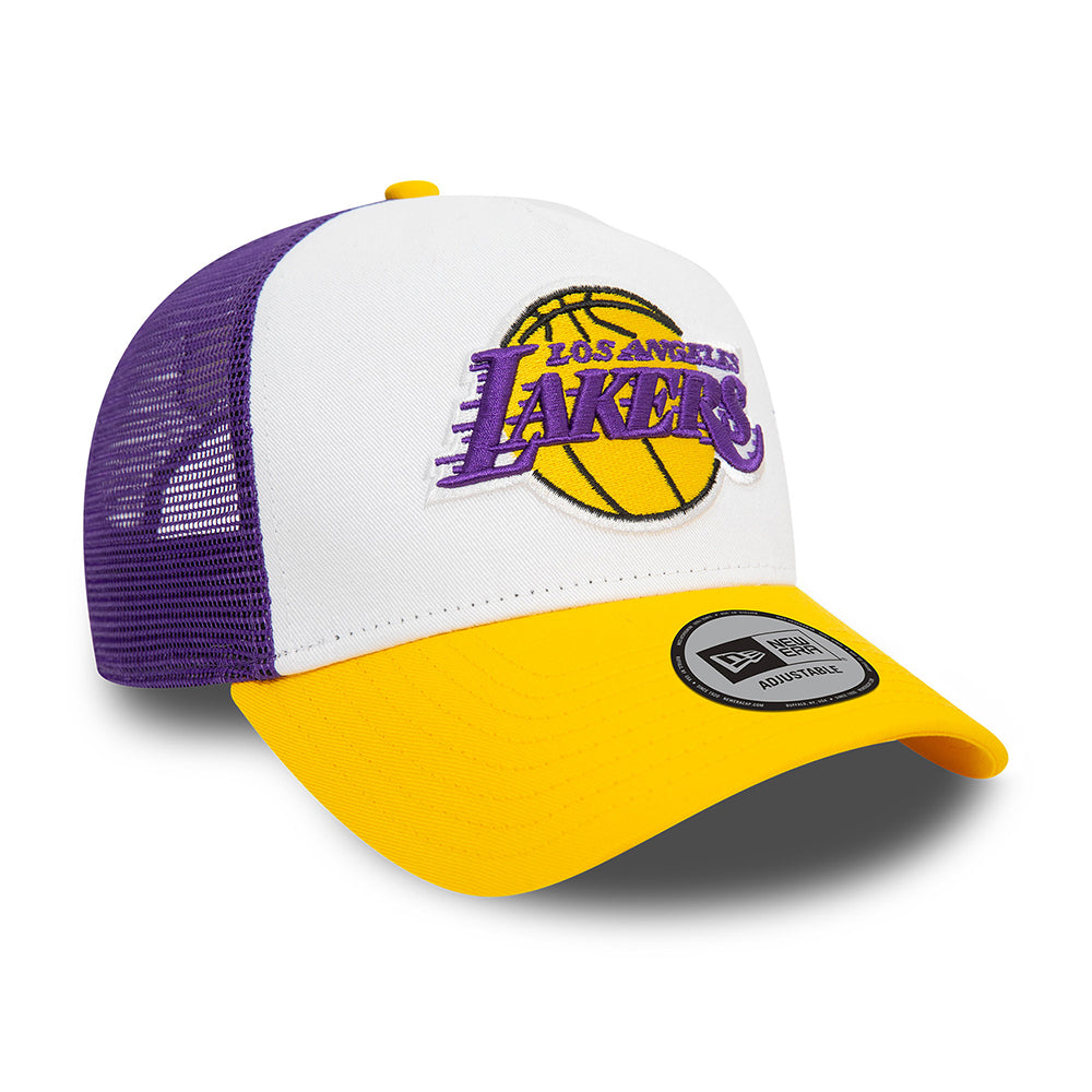 Gorra Trucker A-Frame NBA Rear Arch L.A. Lakers de Patagonia - Blanco-Amarillo-Morado