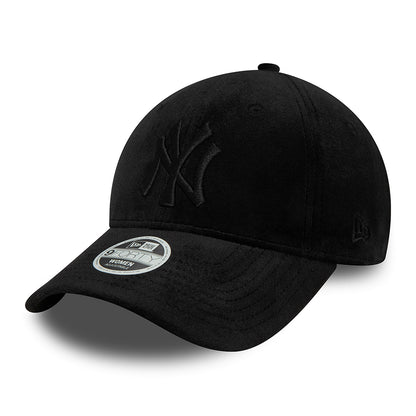 Gorra Snapback mujeres 9FORTY MLB Velour New York Yankees de New Era - Negro