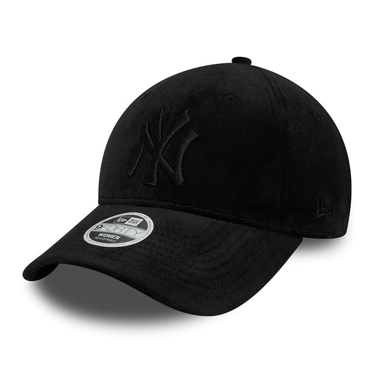 Gorra Snapback mujeres 9FORTY MLB Velour New York Yankees de New Era - Negro