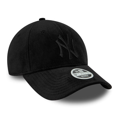 Gorra Snapback mujeres 9FORTY MLB Velour New York Yankees de New Era - Negro