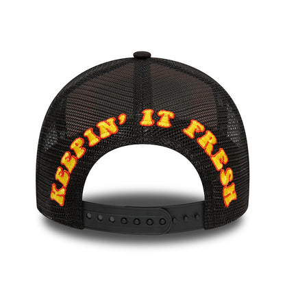 Gorra Trucker NE Patch A-Frame de New Era - Naranja-Negro