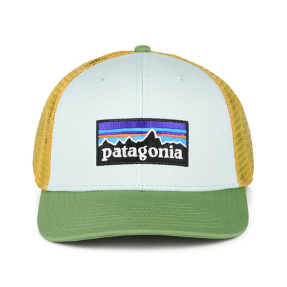 Gorra Trucker P-6 Logo de algodón orgánico de Patagonia - Menta-Verde-Mostaza