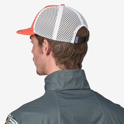 Gorra Trucker Duckbill Shorty reciclado de Patagonia - Rojo Chile-Blanco