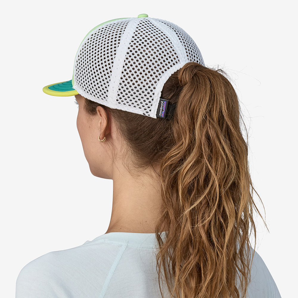 Gorra Trucker Duckbill Shorty reciclado de Patagonia - Menta-Verde Azulado-Blanco