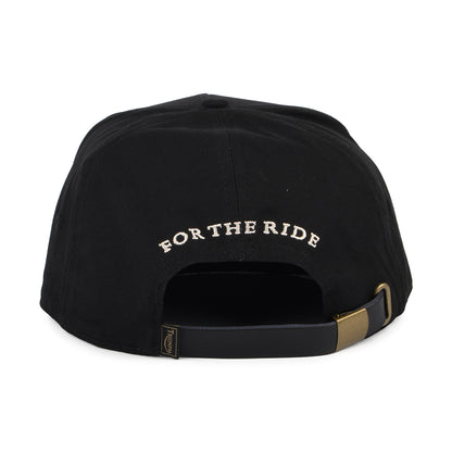 Gorra de béisbol Straggler visera plana de algodón de Triumph Motorcycles - Negro