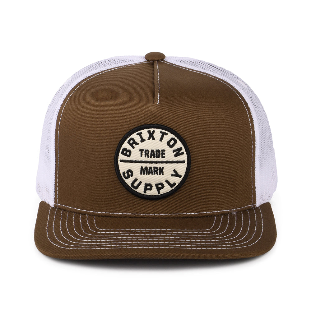 Gorra de camionero Oath MP de Brixton - Marrón-Blanco