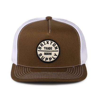 Gorra de camionero Oath MP de Brixton - Marrón-Blanco