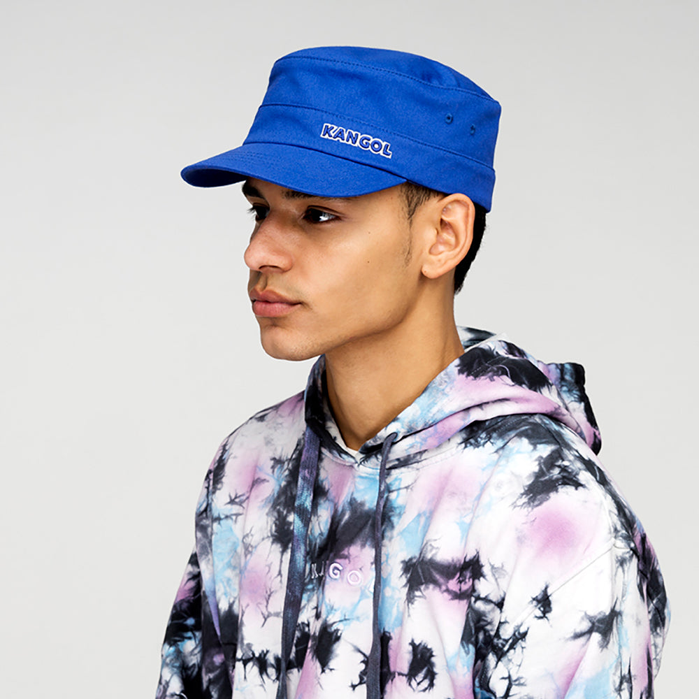 Gorra militar de sarga de algodón de Kangol - Azul