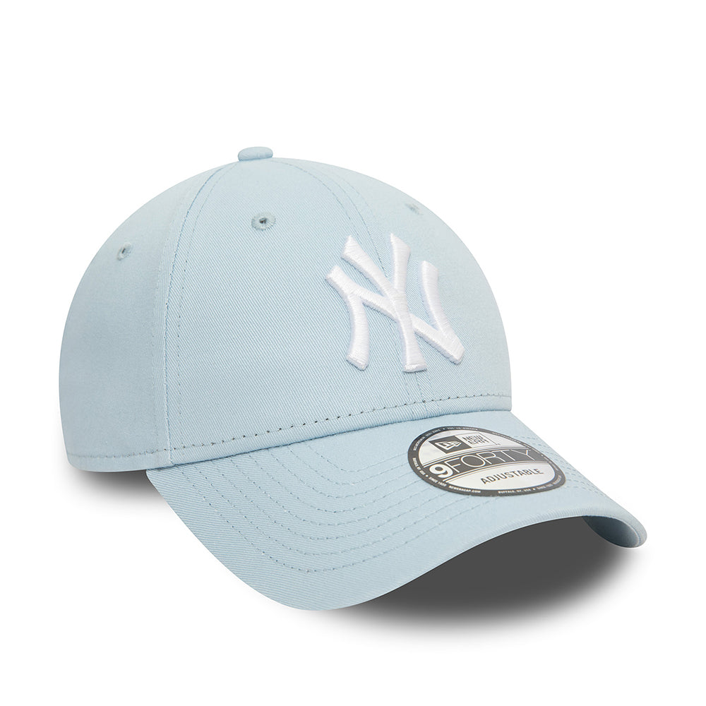 Gorra de béisbol 9FORTY MLB League Essential New York Yankees de New Era - Azul Bebé-Blanco