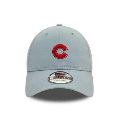Gorra de béisbol 9FORTY MLB Washed Chicago Cubs de New Era - Azul Bebé-Escarlata