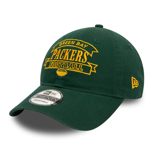 Gorra de béisbol 9TWENTY NFL Retro Green Bay Packers de New Era - Verde Oscuro