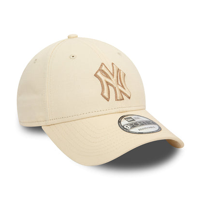 Gorra de béisbol 9FORTY MLB Team Outline New York Yankees de New Era - Crema-Gris Topo