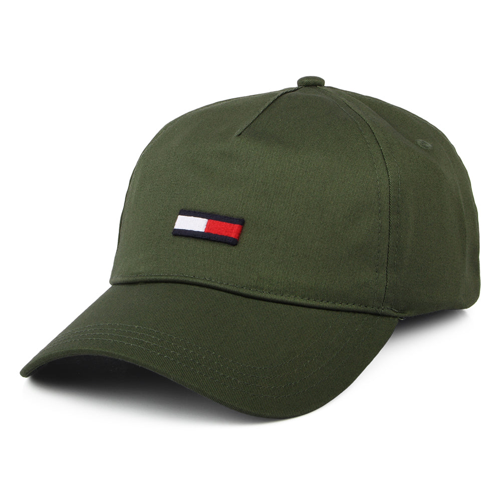 Gorra de béisbol TJM Elongated Flag de Tommy Hilfiger - Verde Oliva