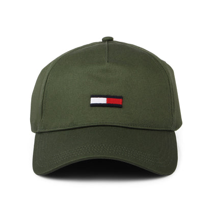 Gorra de béisbol TJM Elongated Flag de Tommy Hilfiger - Verde Oliva