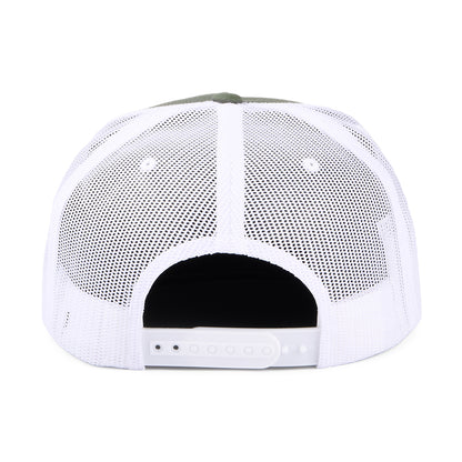 Gorra de camionero Oath MP de Brixton - Salvia Oscuro-Blanco