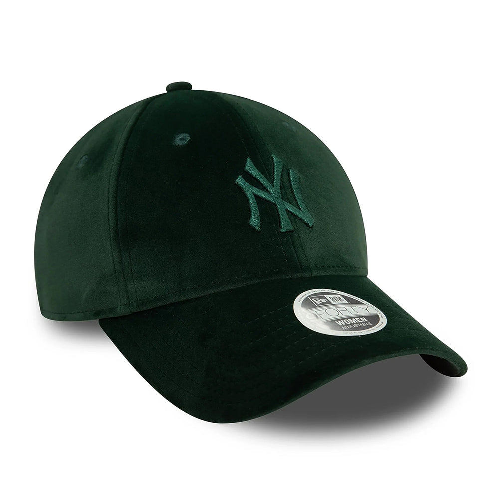 Gorra de béisbol 9FORTY MLB Velour New York Yankees de New Era - Verde Oscuro