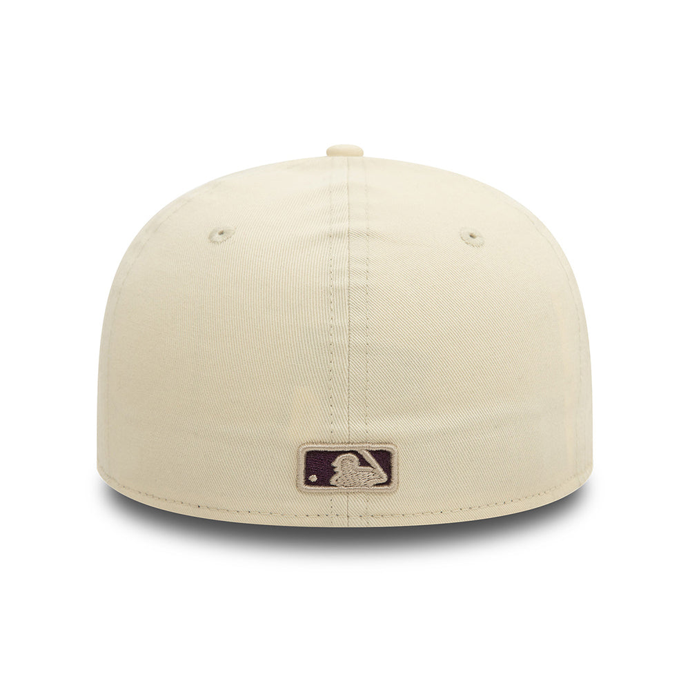 Gorra de béisbol 59FIFTY Perfil Bajo MLB Seasonal World Series New York Yankees de New Era - Crema Claro-Ciruela