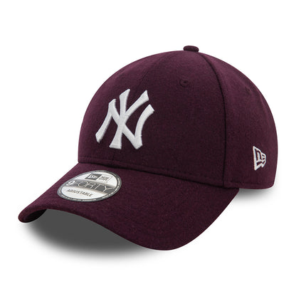 Gorra de béisbol 9FORTY - MLB Melton Wool New York Yankees de New Era - Morado-Blanco