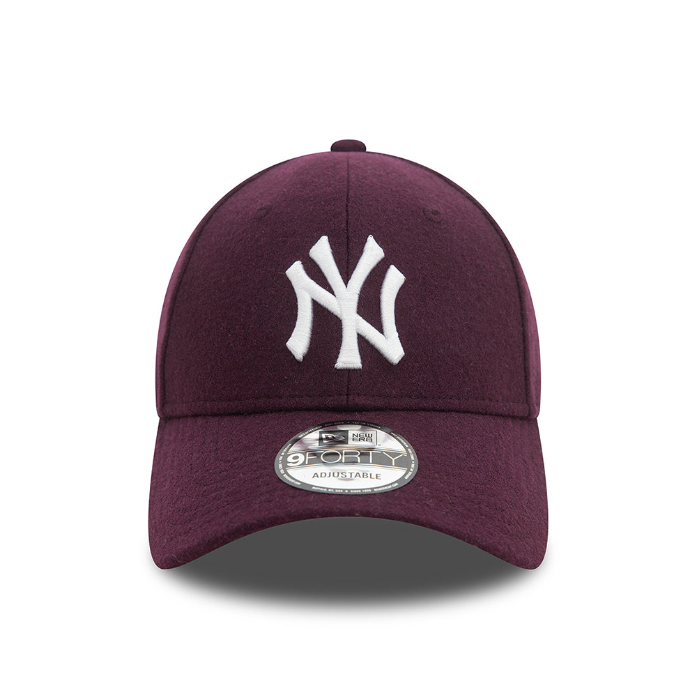 Gorra de béisbol 9FORTY - MLB Melton Wool New York Yankees de New Era - Morado-Blanco