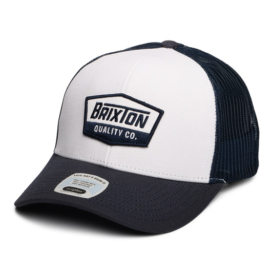 Gorra Trucker Regal NetPlus MP de Brixton - Blanco-Azul Marino Lavado