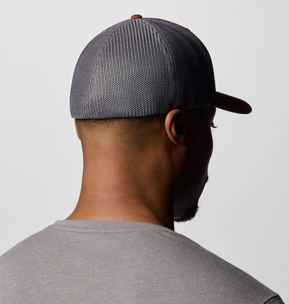 Gorra de camionero Peaceful Perspective Flexfit de Columbia - Vino-Gris