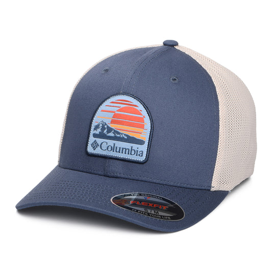 Gorra de camionero Peaceful Perspective Flexfit de Columbia - Azul Marino-Gris Piedra