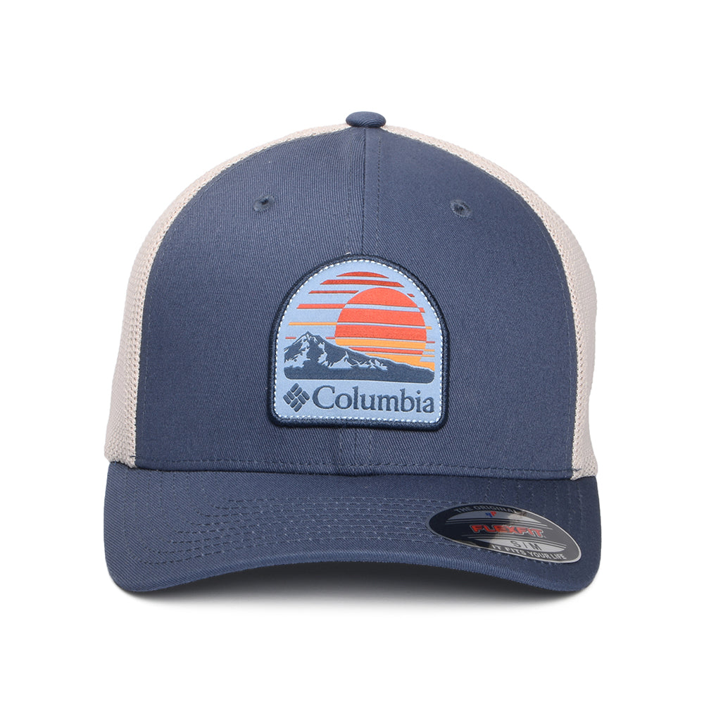 Gorra de camionero Peaceful Perspective Flexfit de Columbia - Azul Marino-Gris Piedra