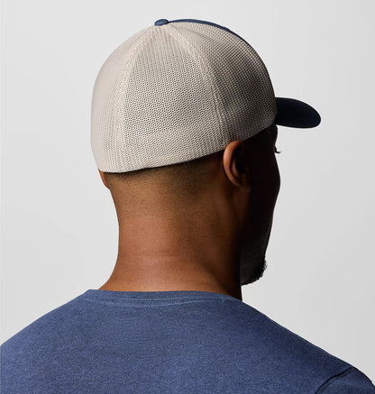 Gorra de camionero Peaceful Perspective Flexfit de Columbia - Azul Marino-Gris Piedra