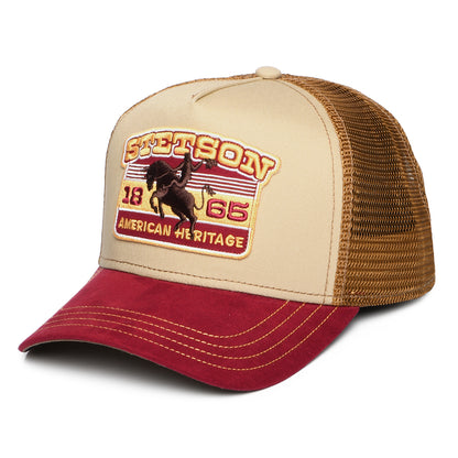 Gorra de camionero Rodeo de Stetson - Beige-Vino-Marrón Claro