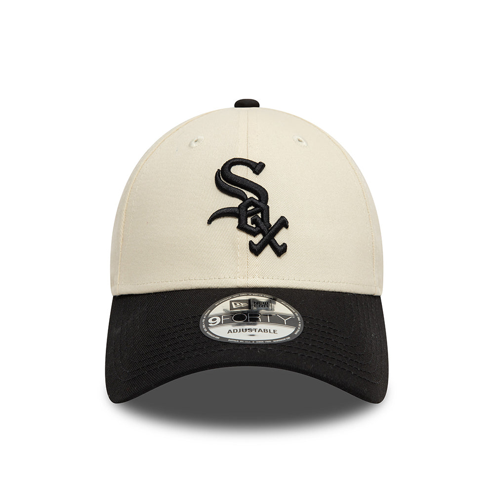 Gorra de béisbol 9FORTY - MLB Colourblock Chicago White Sox de New Era - Crema-Negro