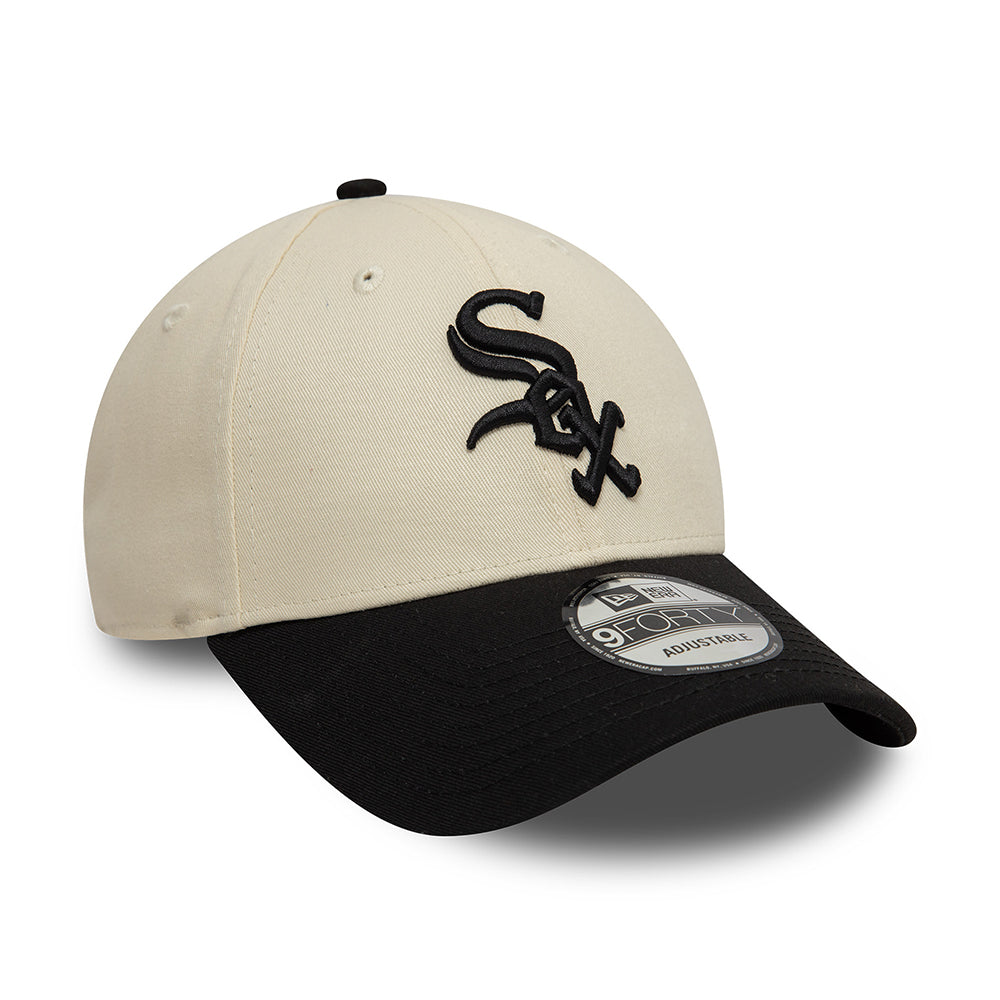 Gorra de béisbol 9FORTY - MLB Colourblock Chicago White Sox de New Era - Crema-Negro