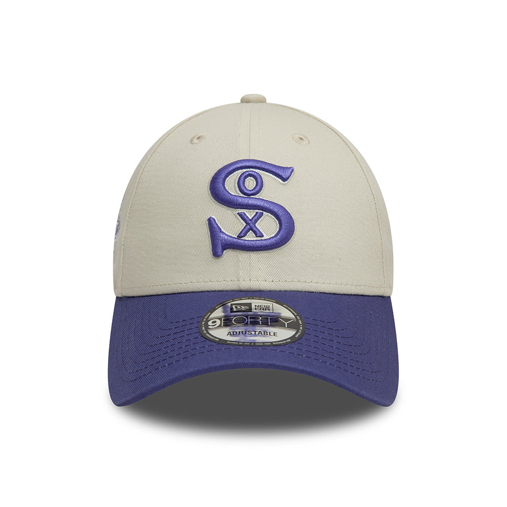 Gorra de béisbol 9FORTY - MLB World Series Patch Chicago White Sox de New Era - Blanco Marfil-Tinta