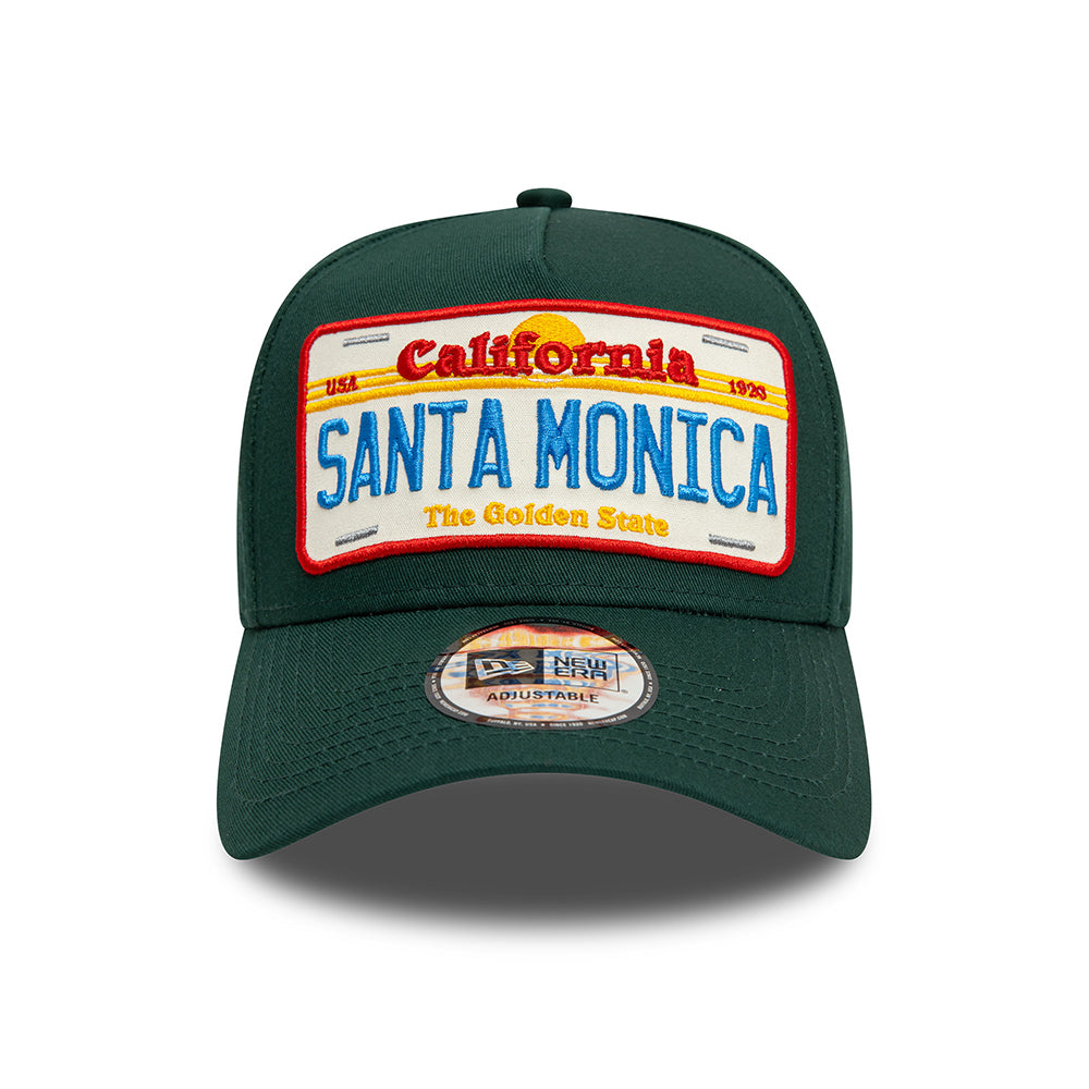 Gorra Snapback A-Frame License Plate Santa Monica de New Era - Verde Oscuro