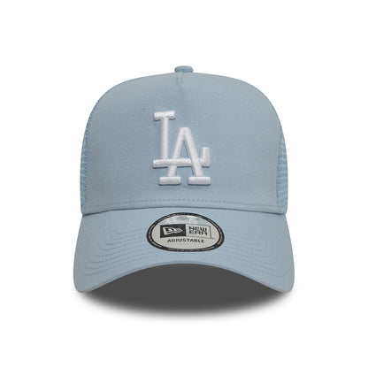 Gorra Trucker A-Frame MLB League Essential L.A. Dodgers de New Era - Azul Claro-Blanco