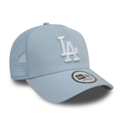 Gorra Trucker A-Frame MLB League Essential L.A. Dodgers de New Era - Azul Claro-Blanco