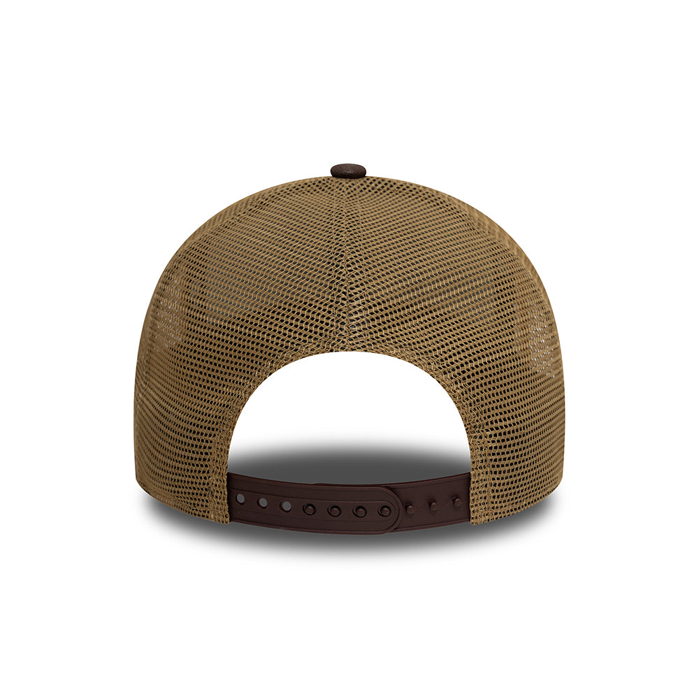 Gorra Trucker A-Frame - NE Patch Canvas de New Era - Piedra-Marrón