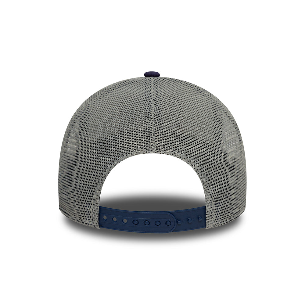 Gorra Trucker A-Frame - NE Patch Canvas de New Era - Blanco-Tinta