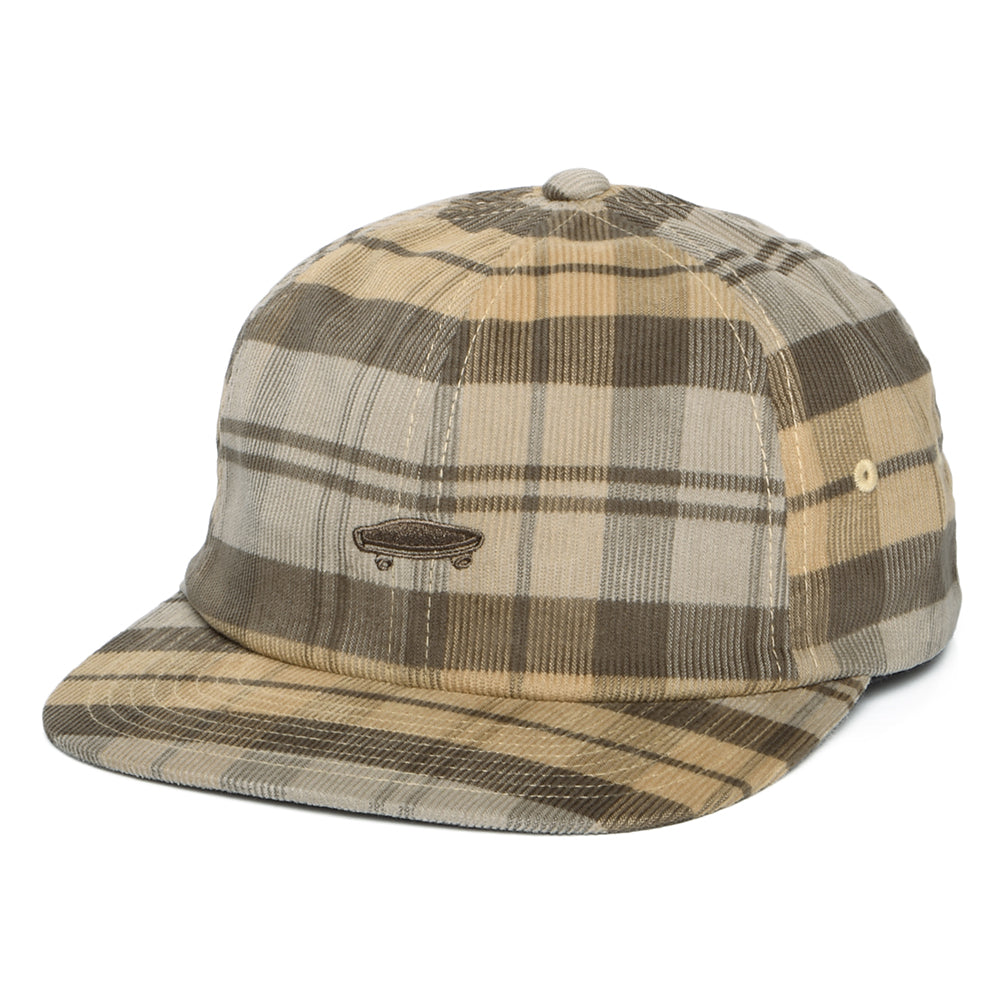 Gorra de béisbol Salton II de pana a cuadros de Vans - Piedra